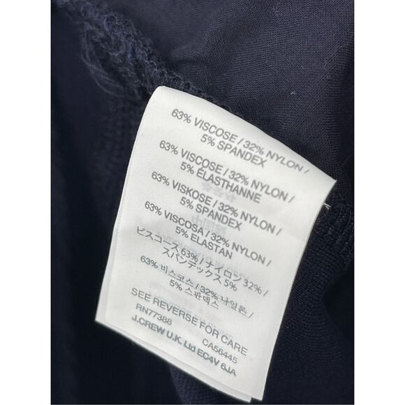 J. Crew Dress Ponte Pants Women Size 0R Navy Blue‎ Skinny Ankle Picket Zippers - Picture 9 of 11